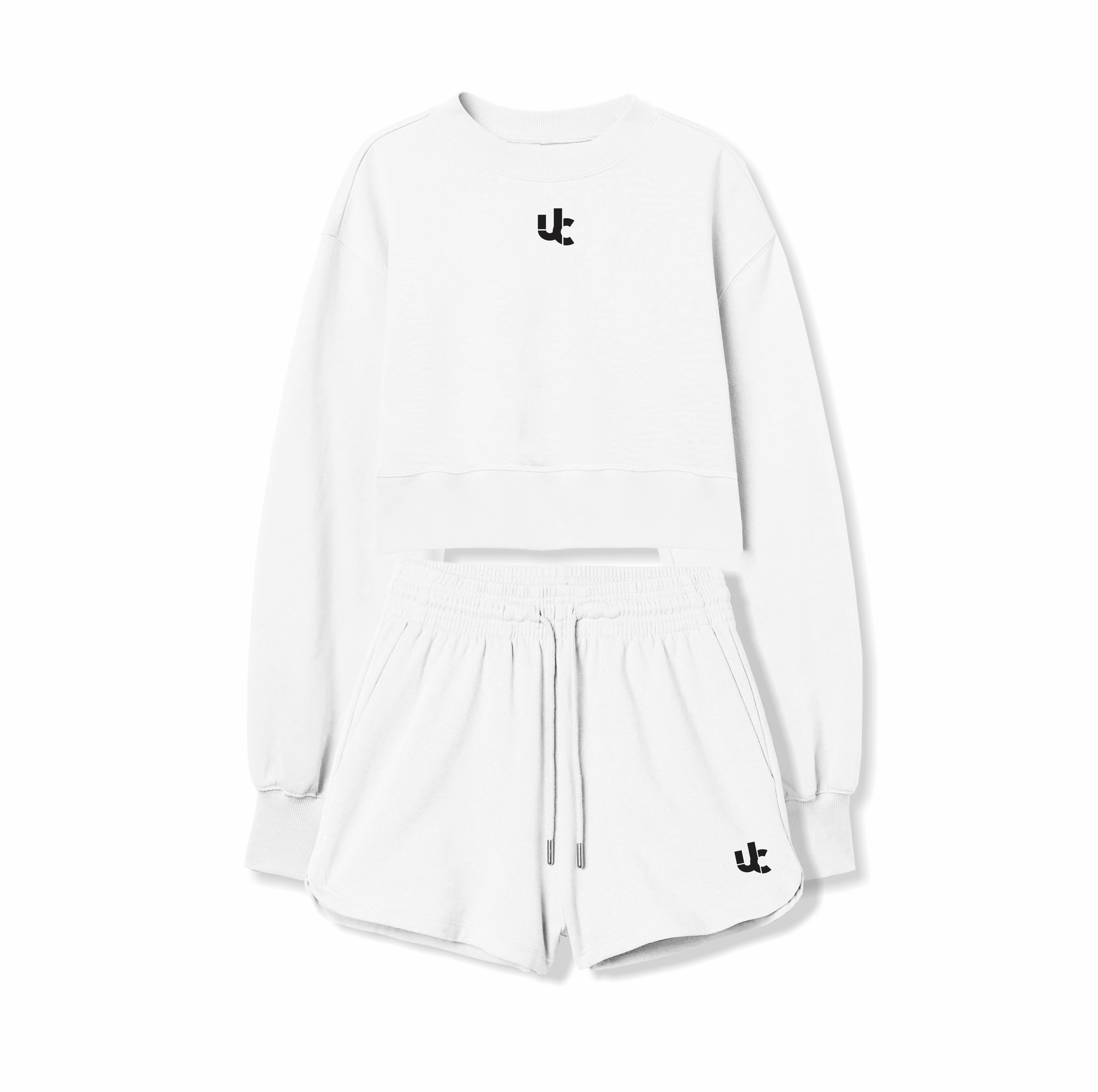 UC Shopping Short With Crop Sweatie (Off white)